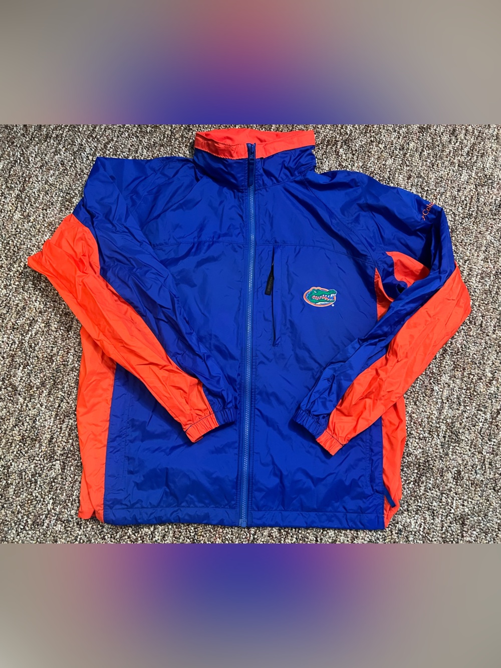 Colombia Men’s Florida Gators Embroidered NCAA Windbreaker Jacket Size Medium